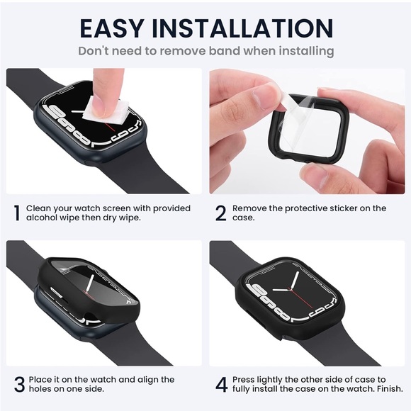 Pack of three Apple Watch face covers. Add to any bundle for free - Picture 4 of 6